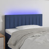 vidaXL Cabecero con LED de tela azul 90x5x78/88 cm