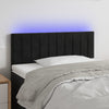 vidaXL Cabecero con LED de terciopelo negro 100x5x78/88 cm