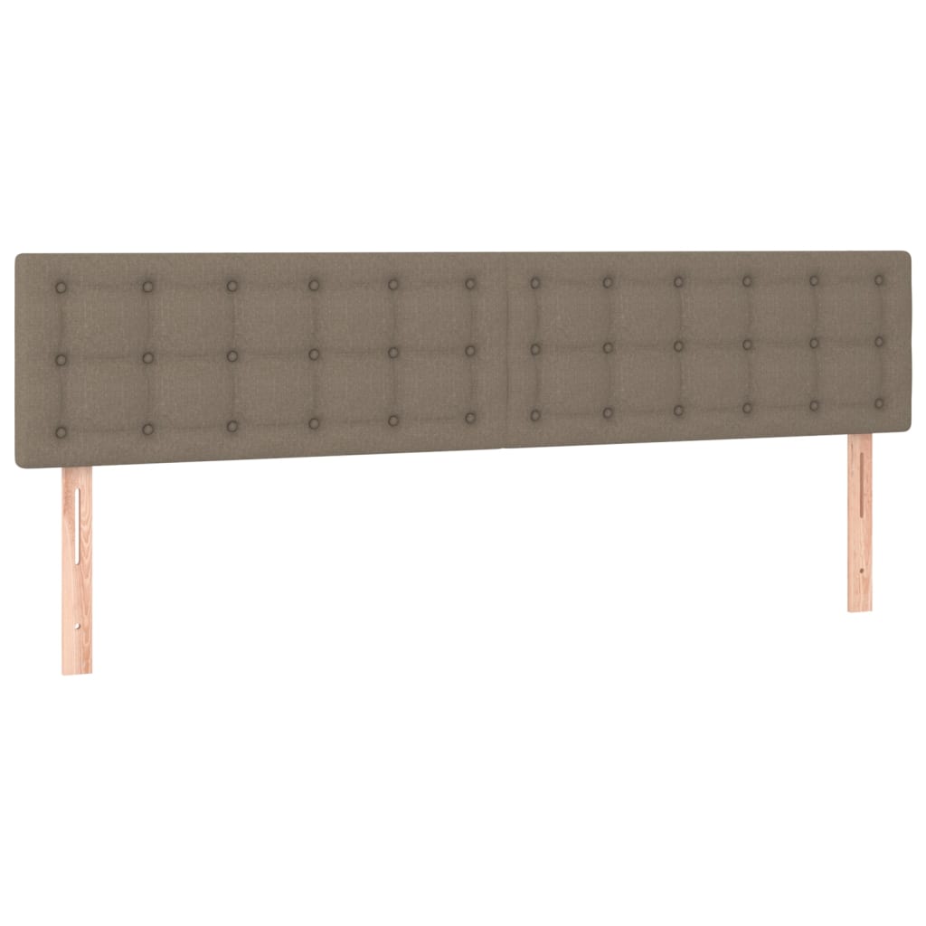 vidaXL Cabecero con LED de tela gris taupe 180x5x78/88 cm