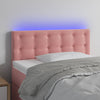 vidaXL Cabecero con LED de terciopelo rosa 100x5x78/88 cm