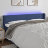 vidaXL Cabecero con LED de tela azul 183x16x78/88 cm