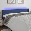 vidaXL Cabecero con LED de tela azul 203x16x78/88 cm
