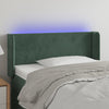 vidaXL Cabecero con LED de terciopelo verde oscuro 83x16x78/88 cm