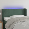 vidaXL Cabecero con LED de terciopelo verde oscuro 83x16x78/88 cm