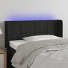 vidaXL Cabecero con LED de terciopelo negro 83x16x78/88 cm