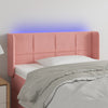 vidaXL Cabecero con LED de terciopelo rosa 83x16x78/88 cm