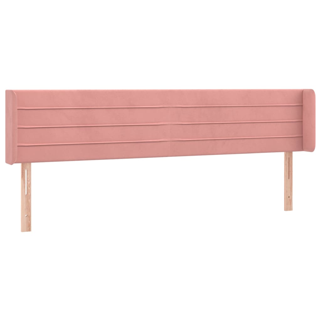 vidaXL Cabecero con LED de terciopelo rosa 203x16x78/88 cm