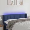 vidaXL Cabecero con LED de tela azul 147x16x78/88 cm