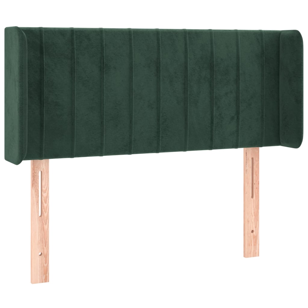 vidaXL Cabecero con LED de terciopelo verde oscuro 83x16x78/88 cm