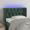 vidaXL Cabecero con LED de terciopelo verde oscuro 83x16x78/88 cm