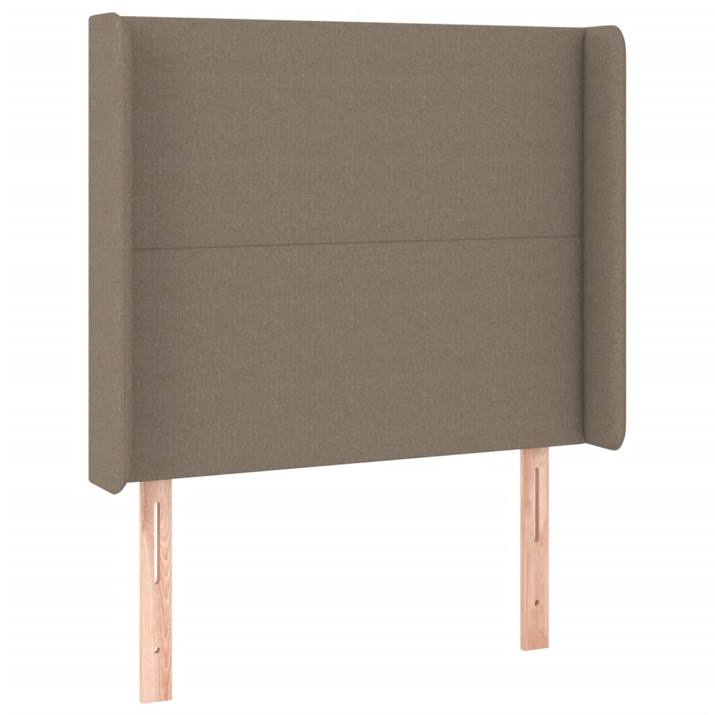 vidaXL Cabecero con LED de tela gris taupe 83x16x118/128 cm