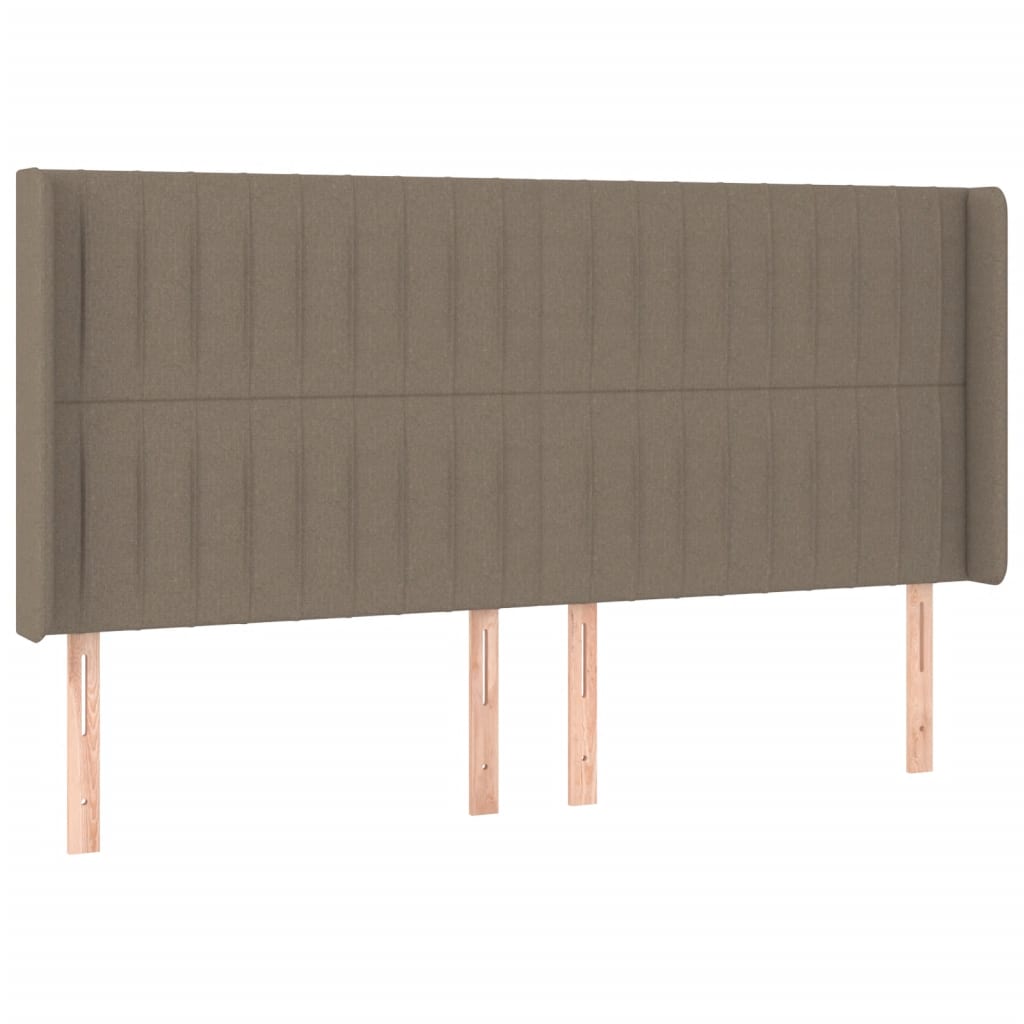 vidaXL Cabecero con LED de tela gris taupe 163x16x118/128 cm