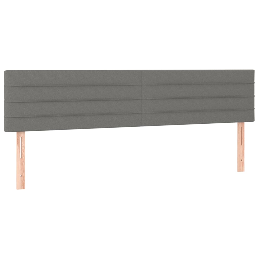 vidaXL Cama box spring con colchón tela gris oscuro 180x200 cm