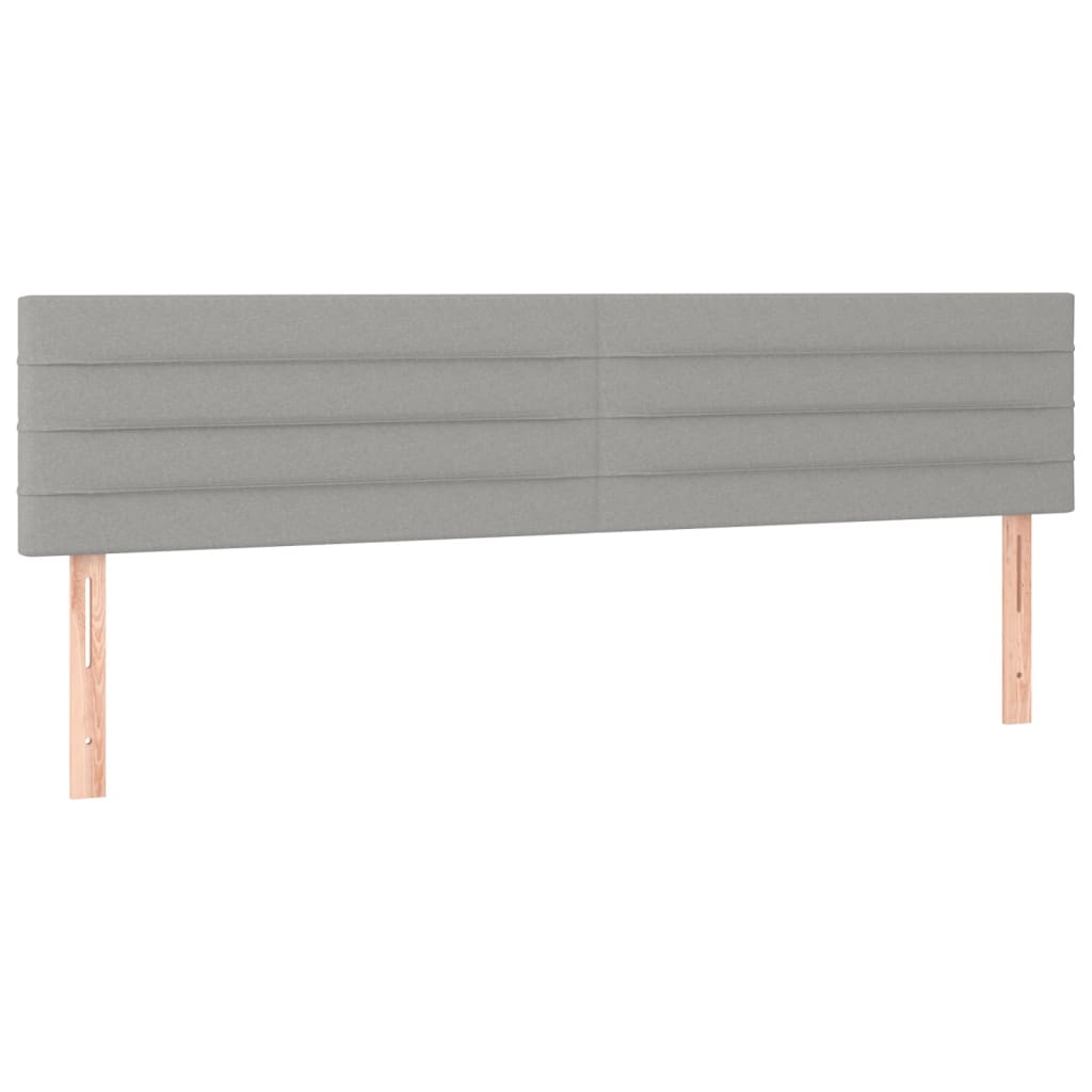 vidaXL Cama box spring con colchón tela gris claro 200x200 cm