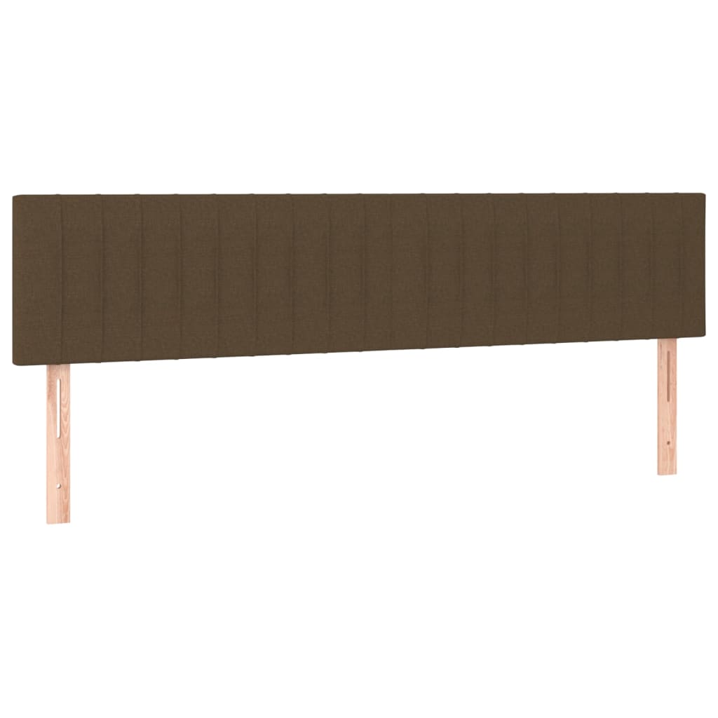 vidaXL Cama box spring con colchón tela marrón oscuro 160x200 cm