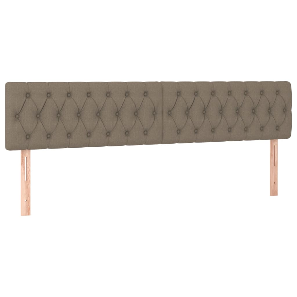 vidaXL Cama box spring con colchón tela gris taupe 180x200 cm