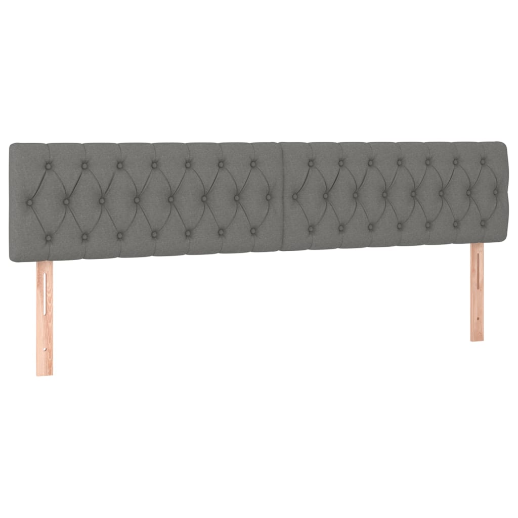 vidaXL Cama box spring con colchón tela gris oscuro 200x200 cm