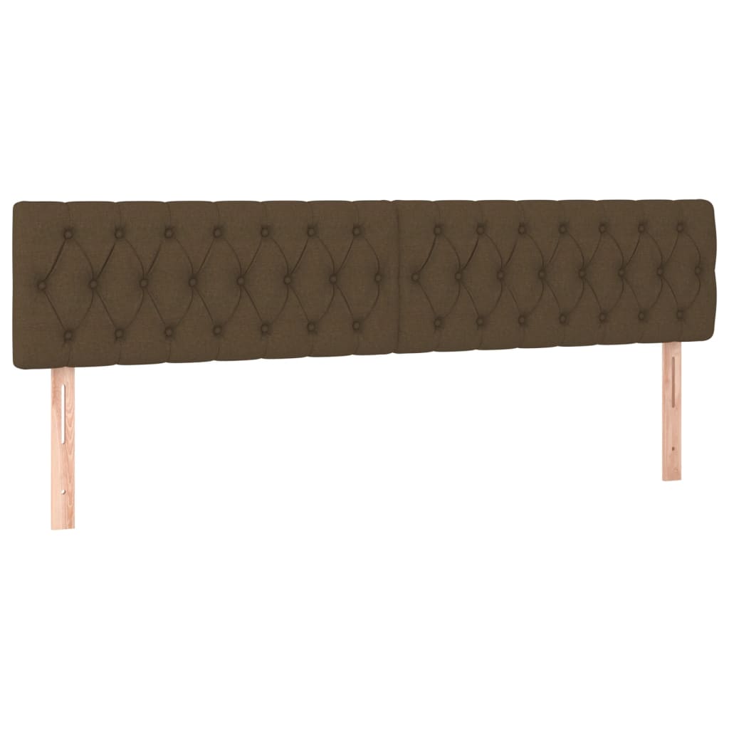 vidaXL Cama box spring con colchón tela marrón oscuro 200x200 cm