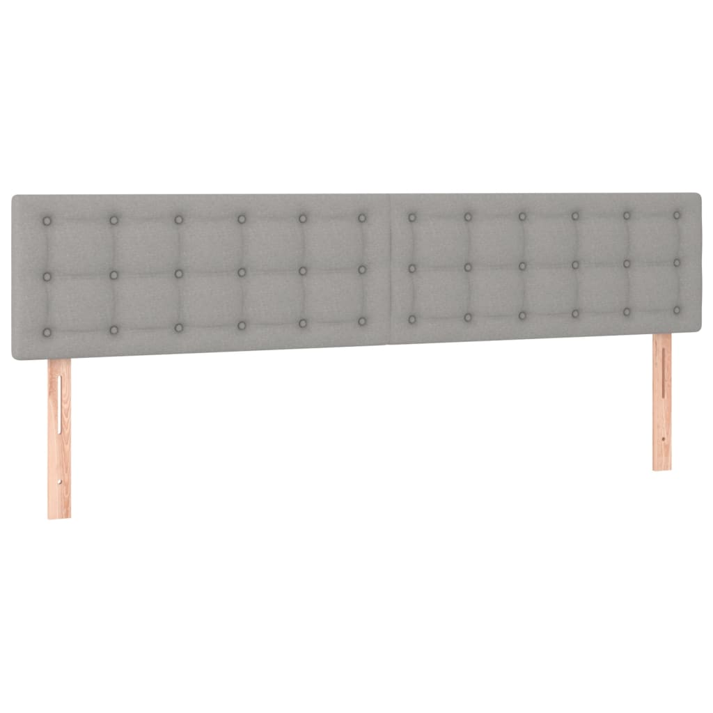 vidaXL Cama box spring con colchón tela gris claro 180x200 cm