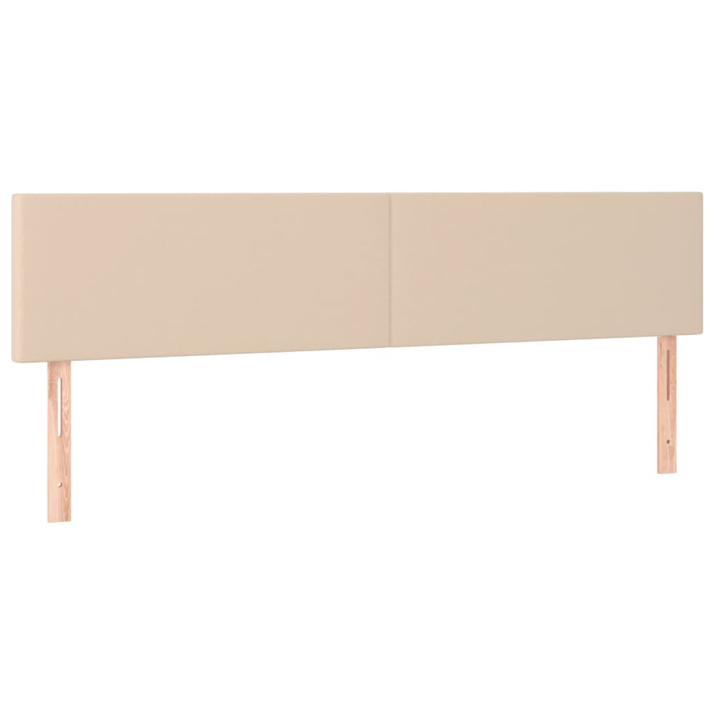 vidaXL Cama box spring con colchón cuero sintético capuchino 200x200cm