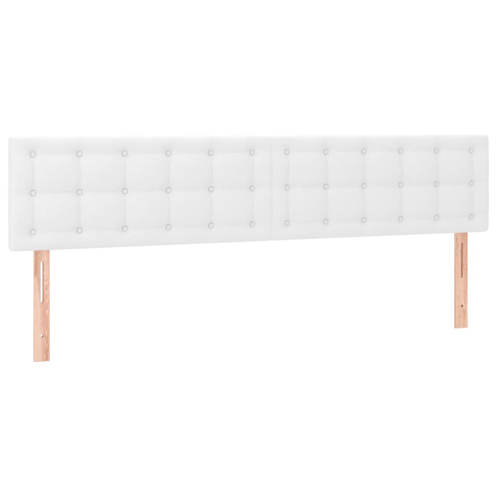 vidaXL Cama box spring con colchón cuero sintético blanco 200x200 cm