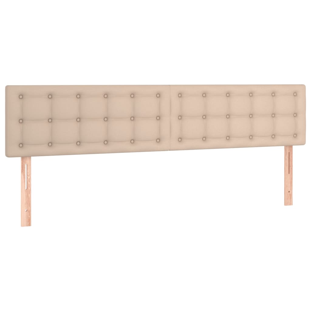 vidaXL Cama box spring con colchón cuero sintético capuchino 200x200cm