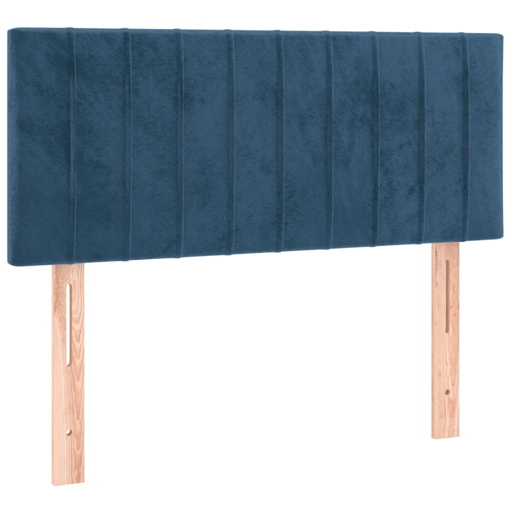 vidaXL Cama box spring con colchón terciopelo azul oscuro 80x200 cm