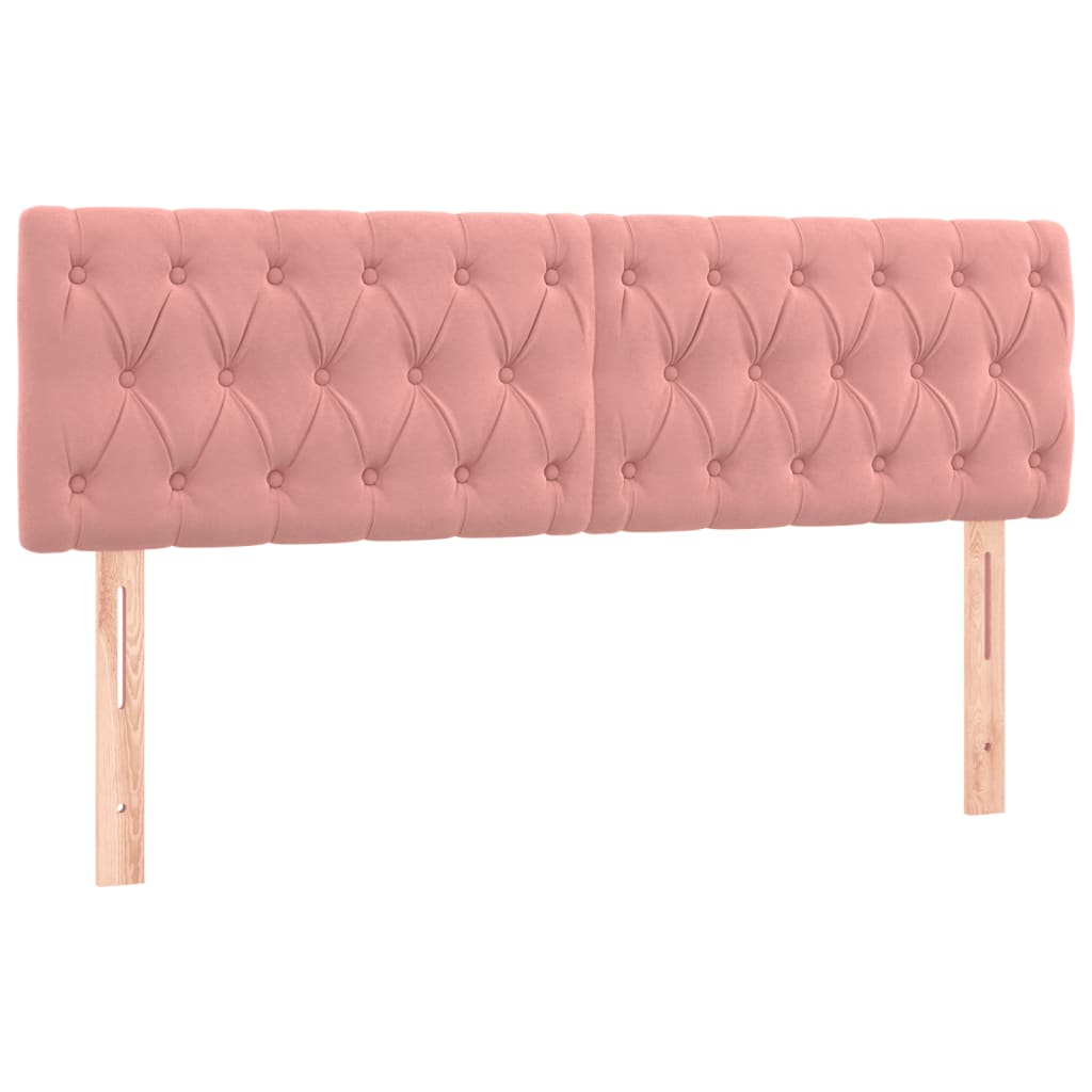 vidaXL Cama box spring con colchón terciopelo rosa 160x200 cm