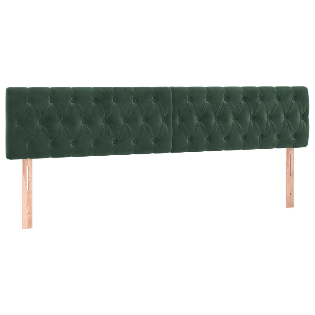 vidaXL Cama box spring con colchón terciopelo verde oscuro 180x200 cm