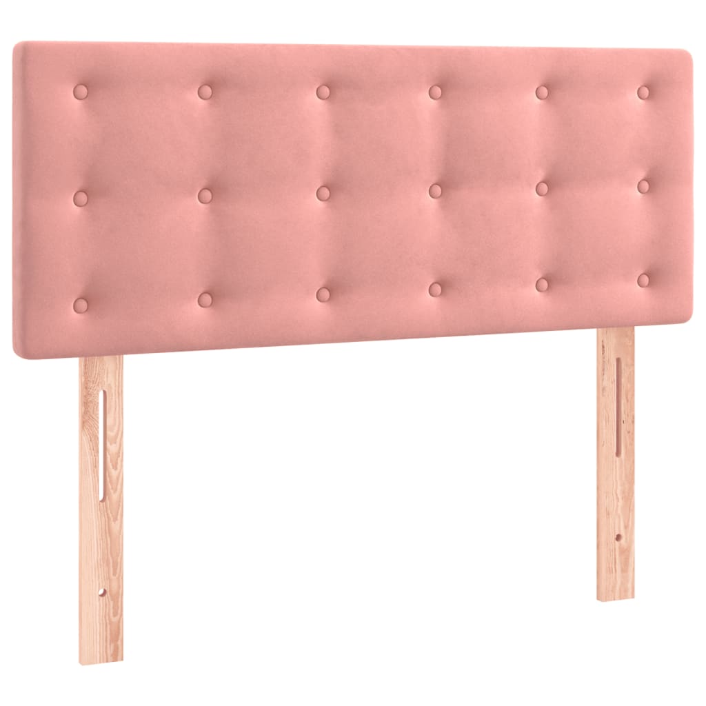 vidaXL Cama box spring con colchón terciopelo rosa 80x200 cm