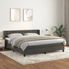 vidaXL Cama box spring con colchón terciopelo gris oscuro 160x200 cm