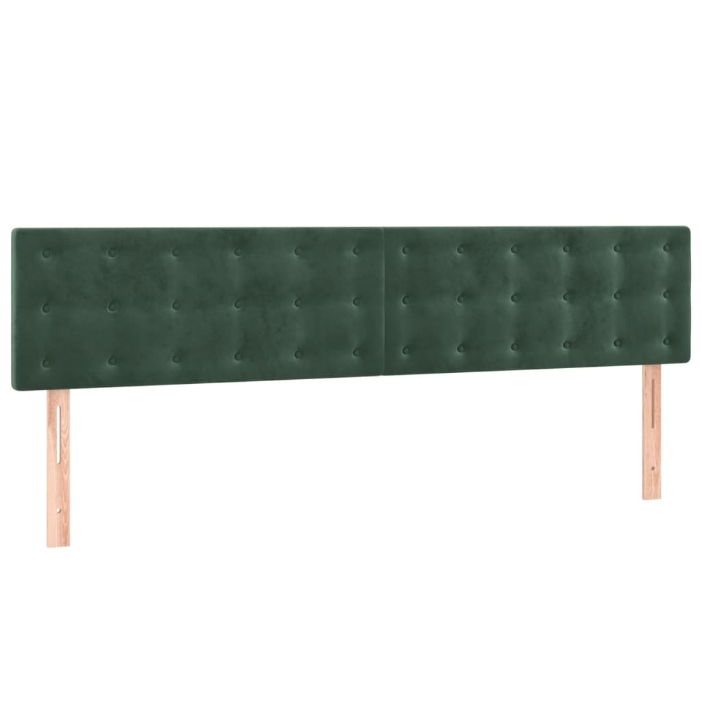 vidaXL Cama box spring con colchón terciopelo verde oscuro 180x200 cm