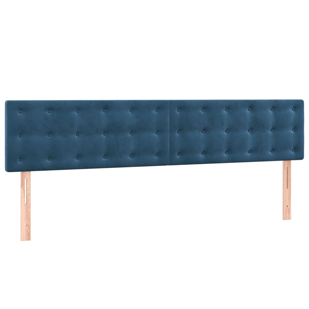 vidaXL Cama box spring con colchón terciopelo azul oscuro 180x200 cm