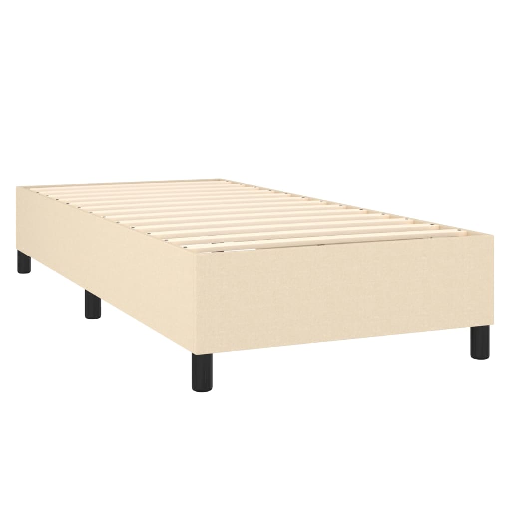 vidaXL Cama box spring con colchón tela color crema 100x200 cm