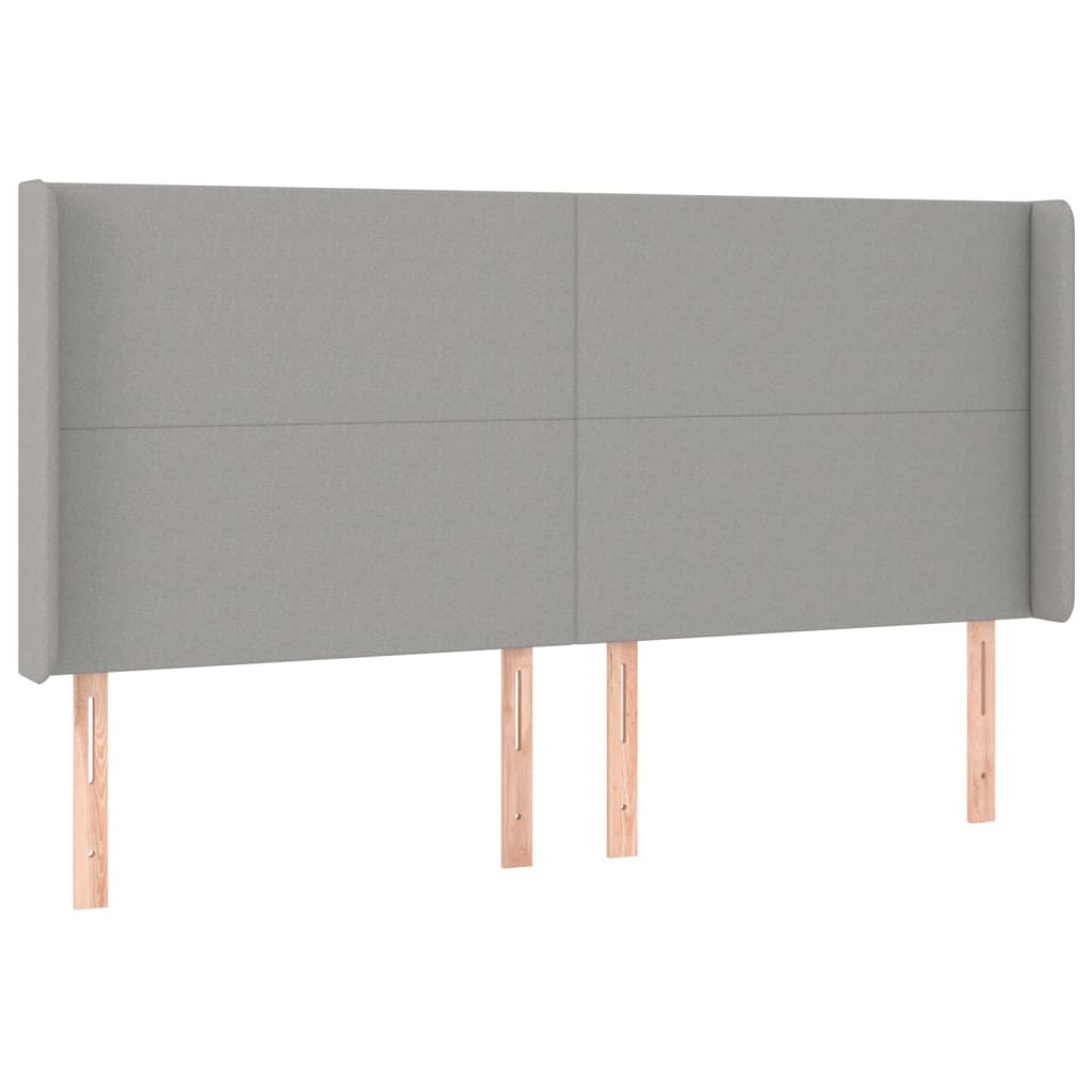 vidaXL Cama box spring con colchón tela gris claro 160x200 cm