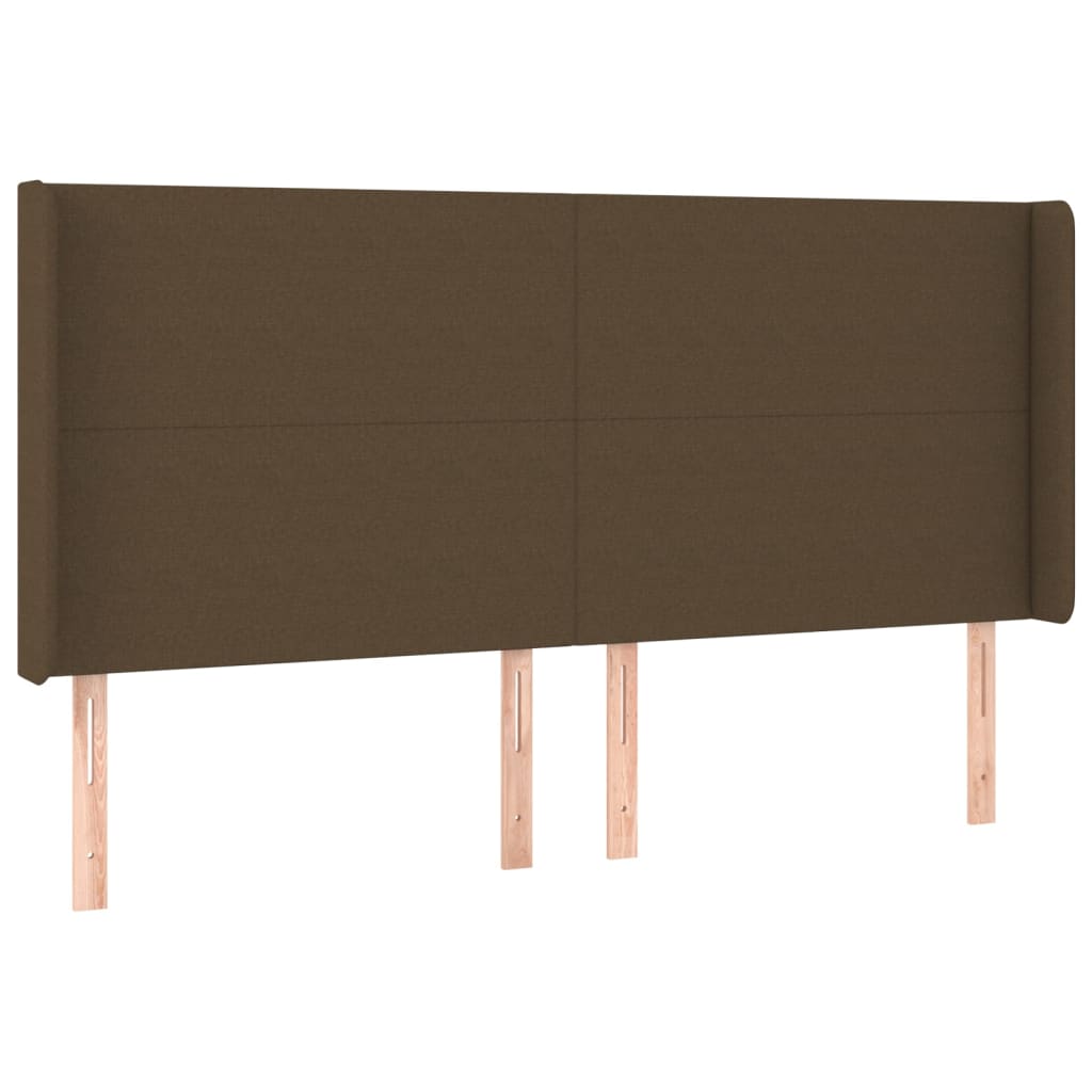 vidaXL Cama box spring con colchón tela marrón oscuro 180x200 cm