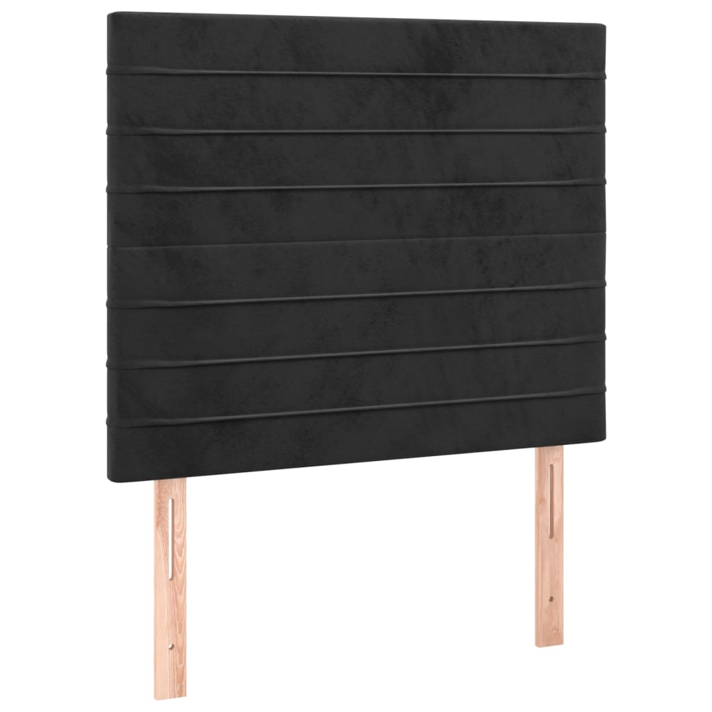 vidaXL Cama box spring con colchón cuero sintético negro 90x190 cm