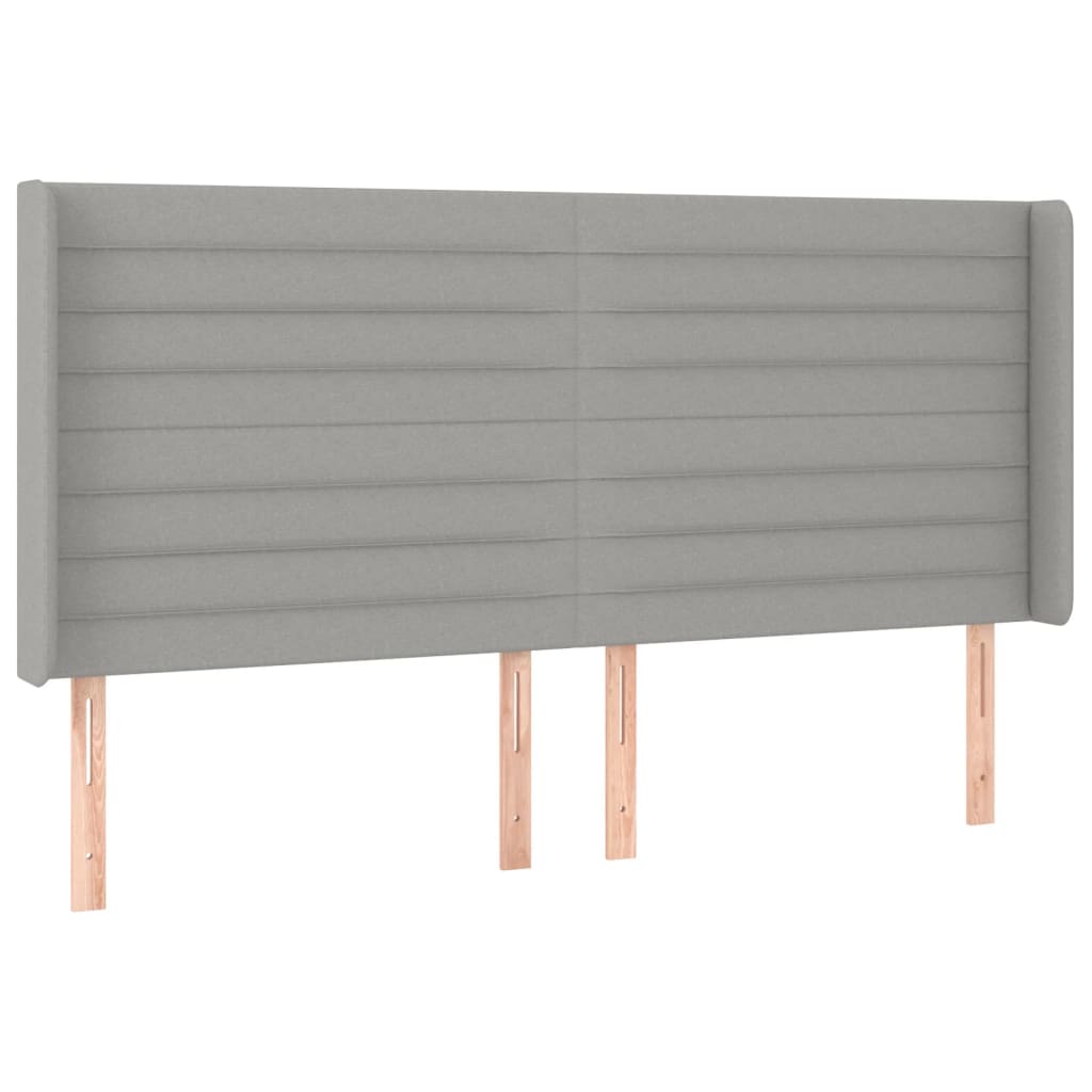 vidaXL Cama box spring colchón y luces LED tela gris claro 160x200 cm