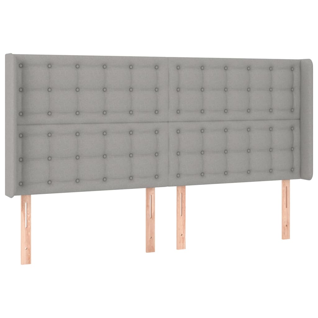 vidaXL Cama box spring colchón y luces LED tela gris claro 160x200 cm