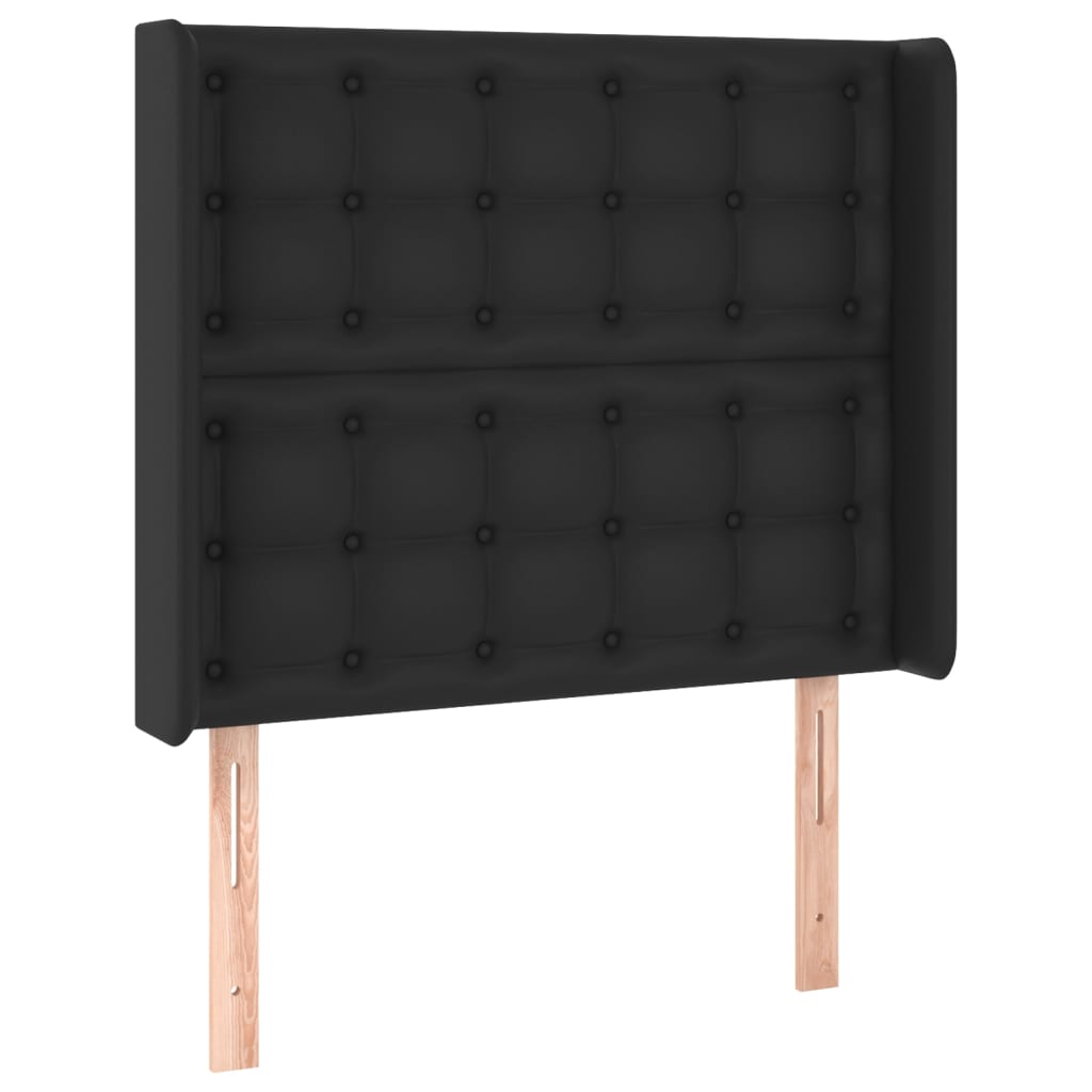 vidaXL Cama box spring y colchón LED cuero sintético negro 80x200 cm