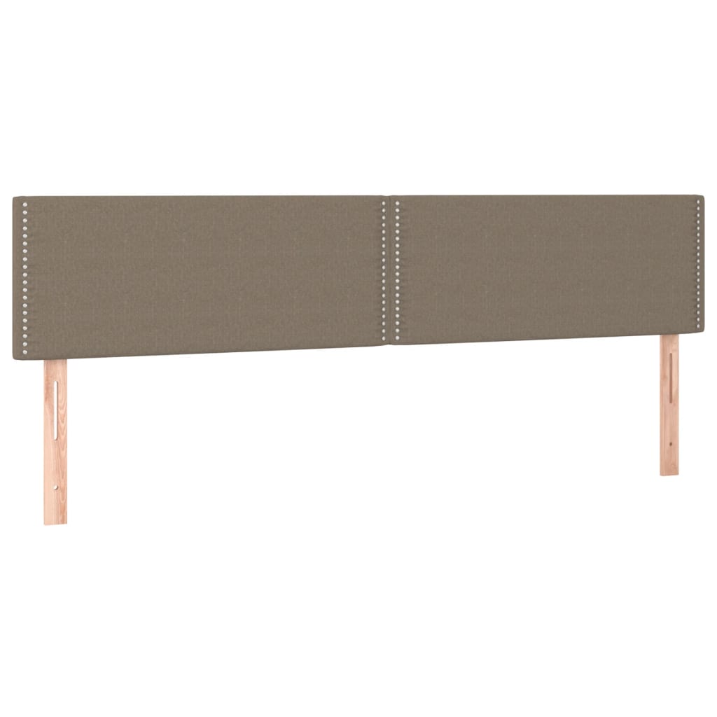 vidaXL Cama box spring con colchón LED tela gris taupe 180x200 cm