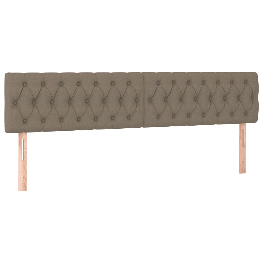 vidaXL Cama box spring con colchón LED tela gris taupe 200x200 cm