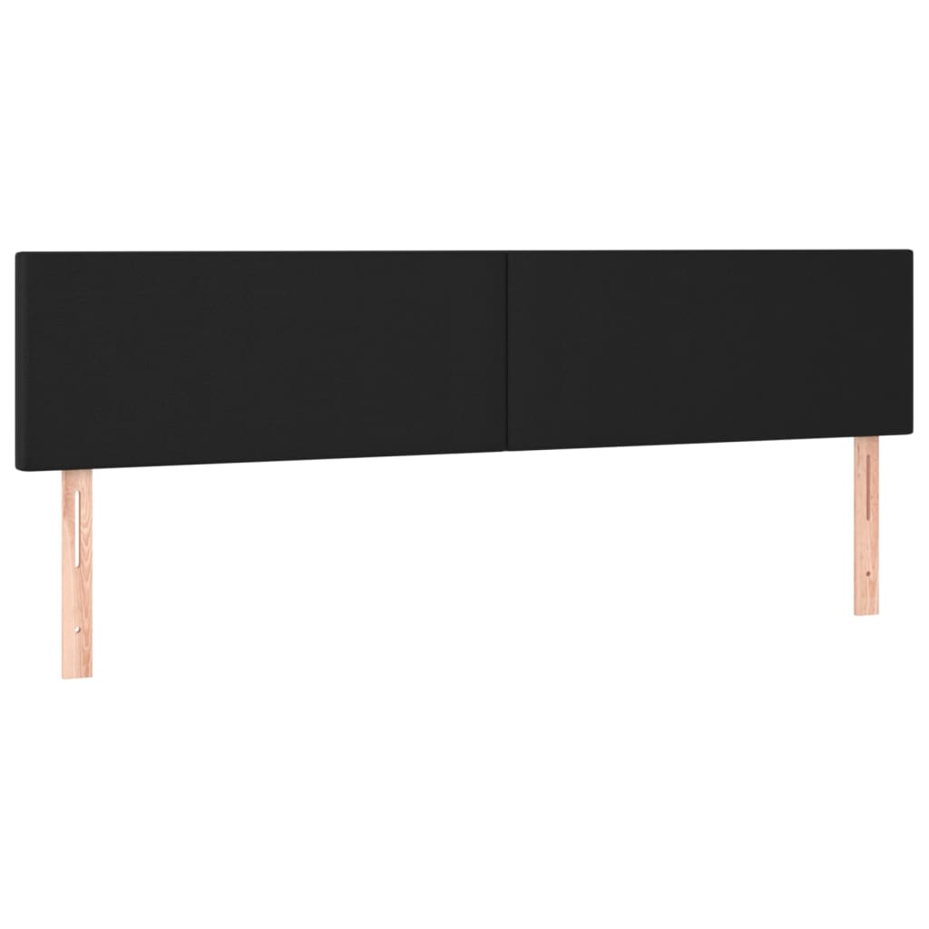 vidaXL Cama box spring colchón y LED cuero sintético negro 160x200 cm