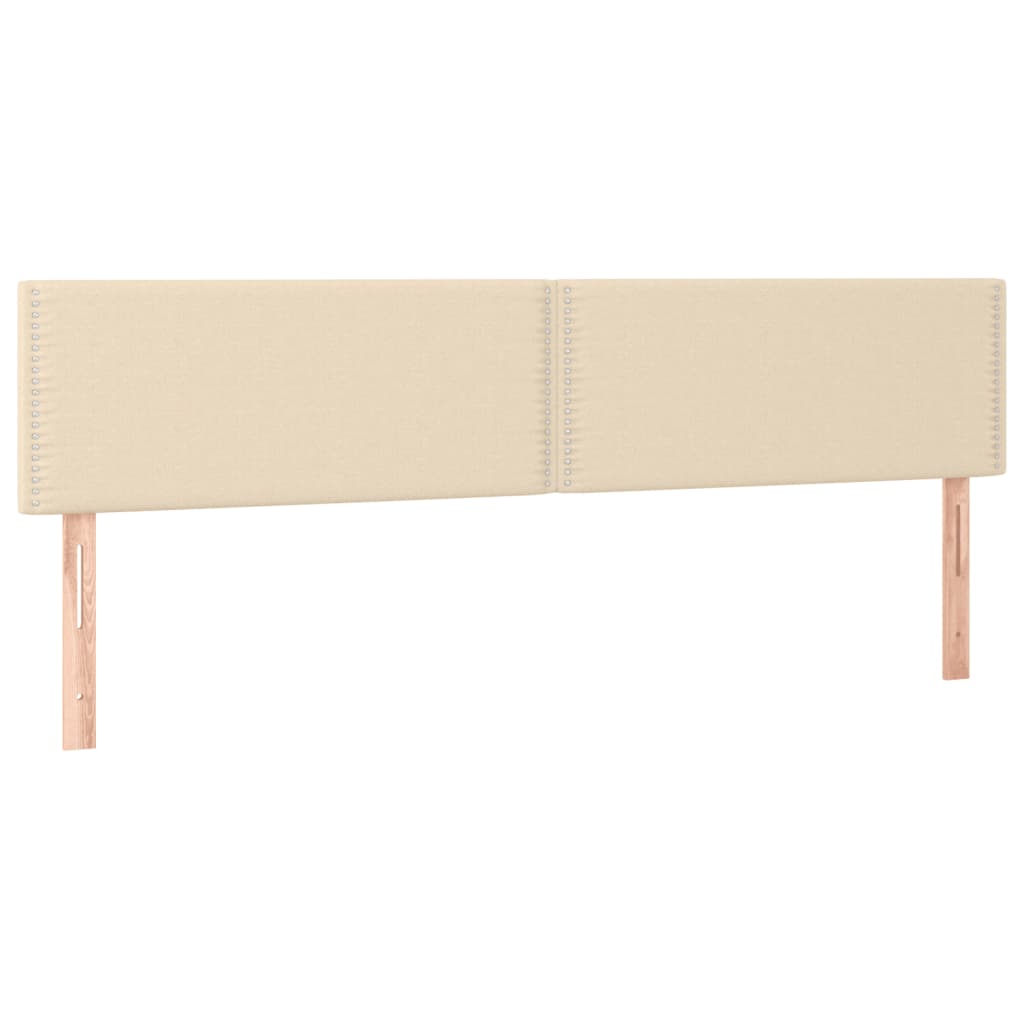 vidaXL Cama box spring con colchón tela color crema 160x200 cm