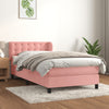 vidaXL Cama box spring con colchón terciopelo rosa 100x200 cm