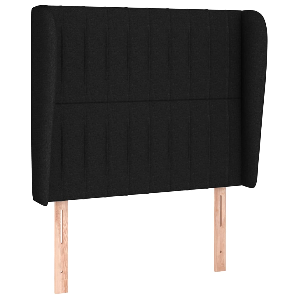 vidaXL Cama box spring con colchón tela negro 90x200 cm