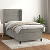 vidaXL Cama box spring con colchón terciopelo gris claro 100x200 cm