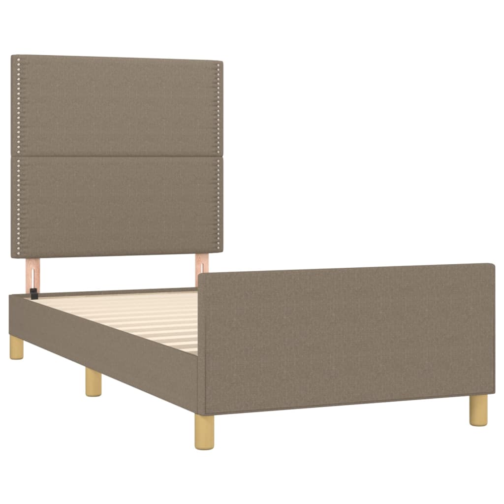 vidaXL Estructura de cama sin colchón tela gris taupe 80x200 cm