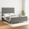 vidaXL Cama sin colchón tela gris oscuro 140x190 cm