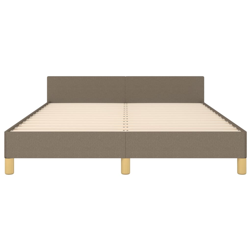 vidaXL Cama sin colchón tela gris taupe 140x190 cm